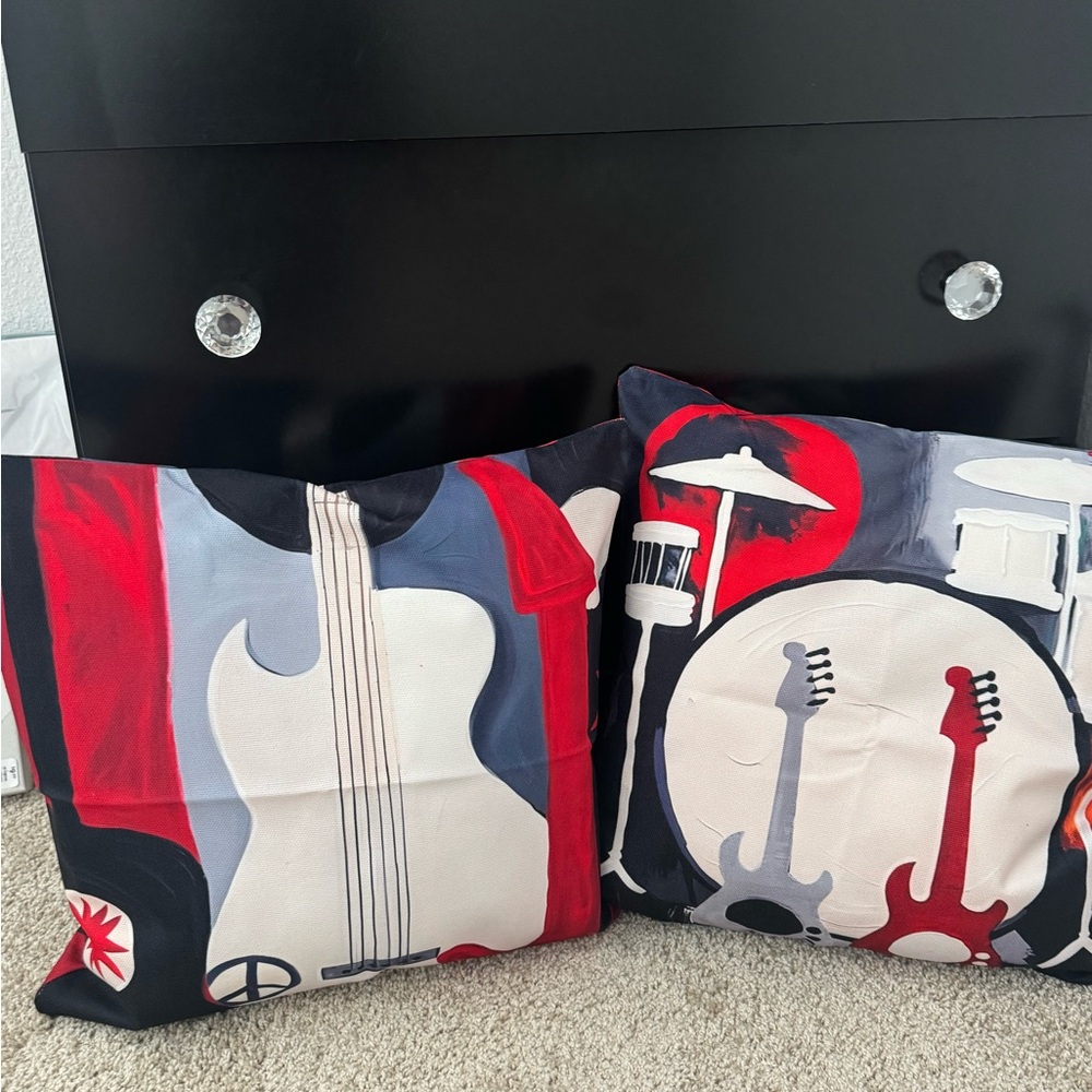 Musical Instrument Decorative Throw Pillows